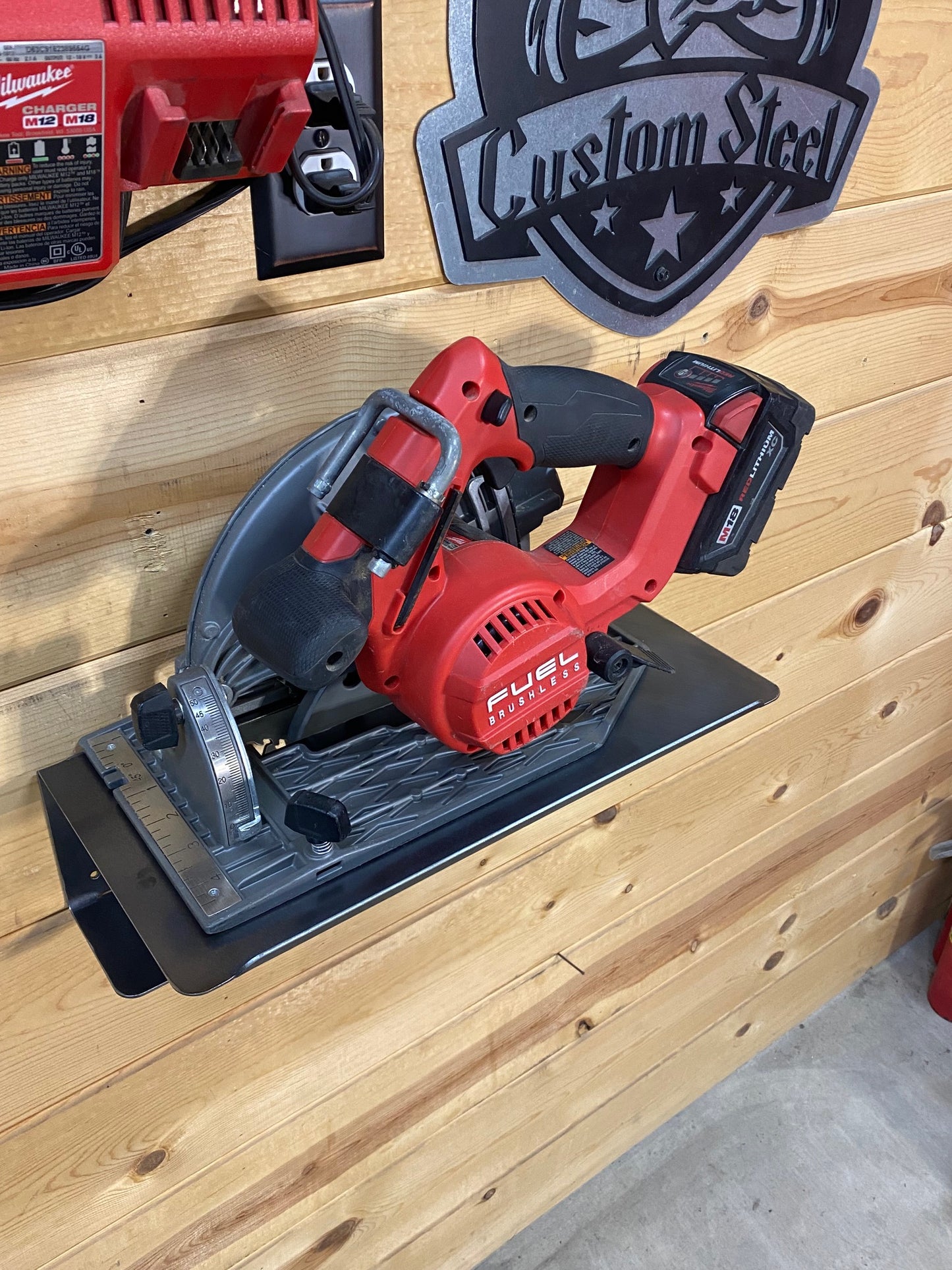 Milwaukee M18 - Circular Saw / Power Tool / Battery Holder / Organizer / Rack / Hanger/ Steel