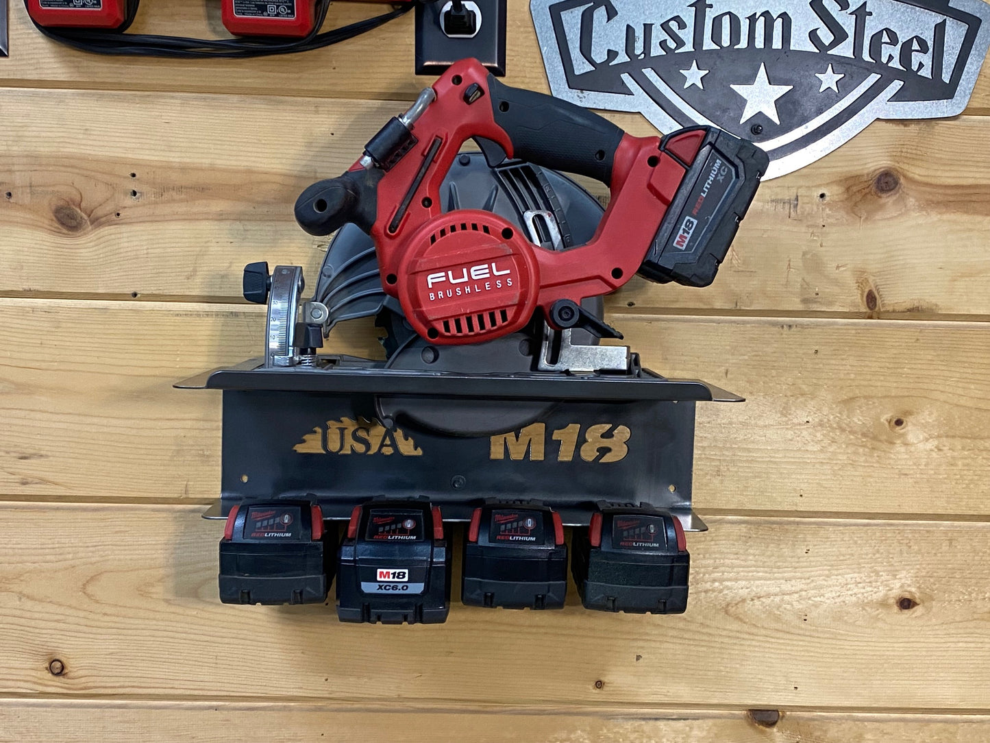 Milwaukee M18 - Circular Saw / Power Tool / Battery Holder / Organizer / Rack / Hanger/ Steel