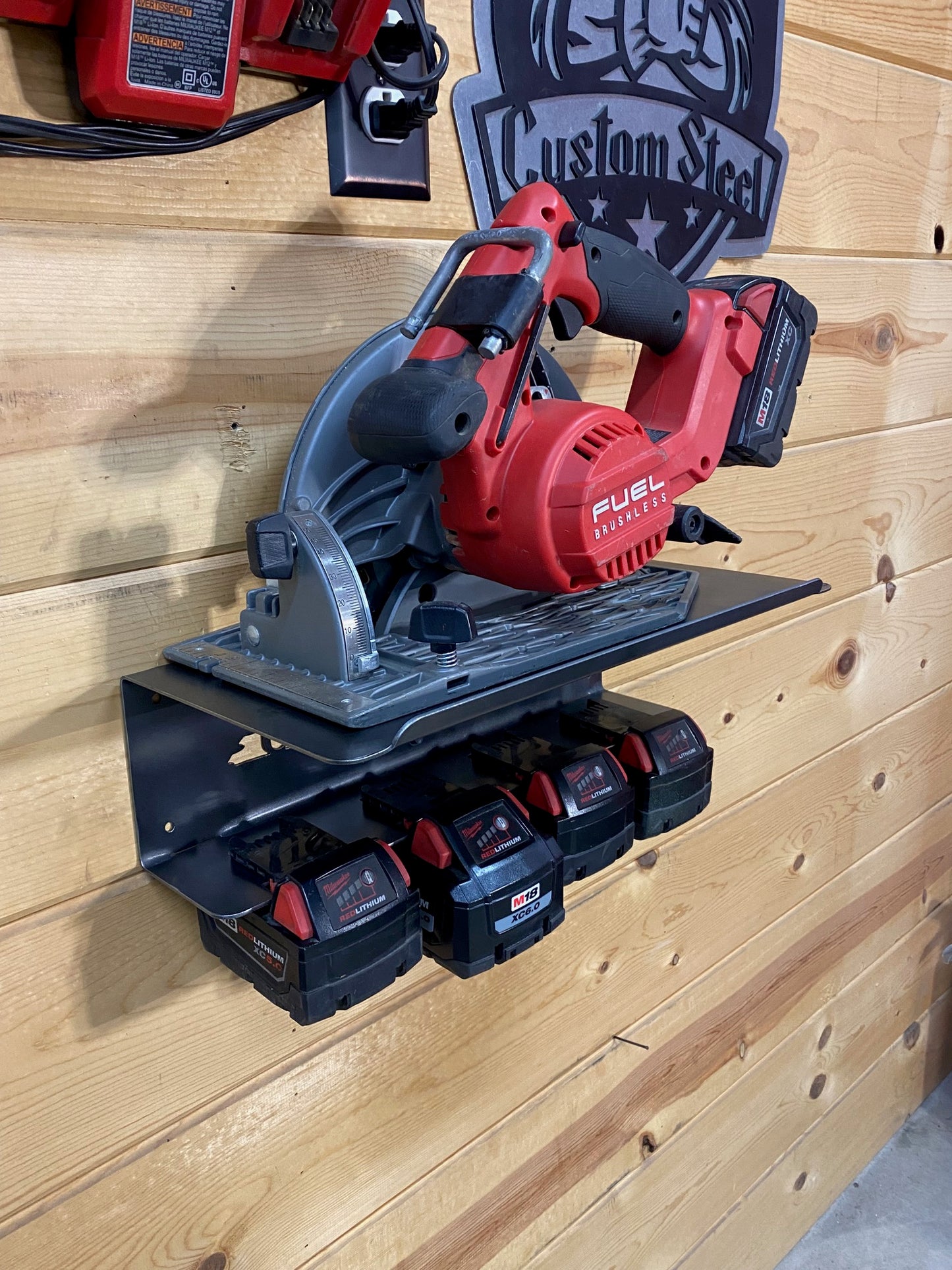 Milwaukee M18 - Circular Saw / Power Tool / Battery Holder / Organizer / Rack / Hanger/ Steel