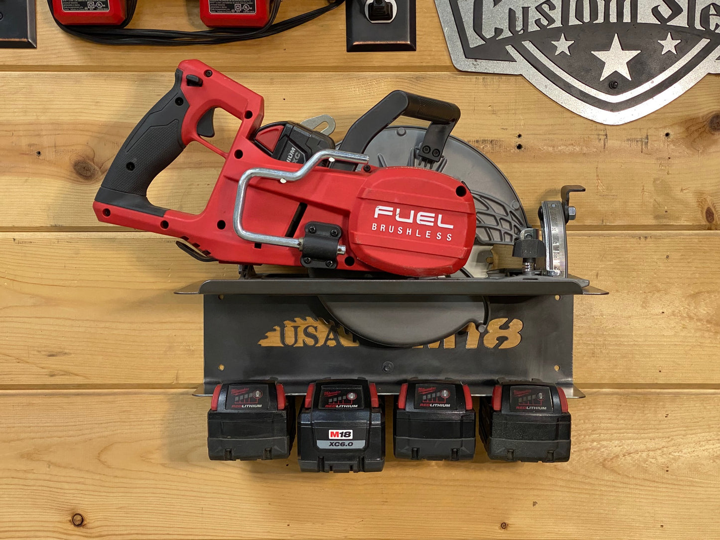 Milwaukee M18 - Circular Saw / Power Tool / Battery Holder / Organizer / Rack / Hanger/ Steel