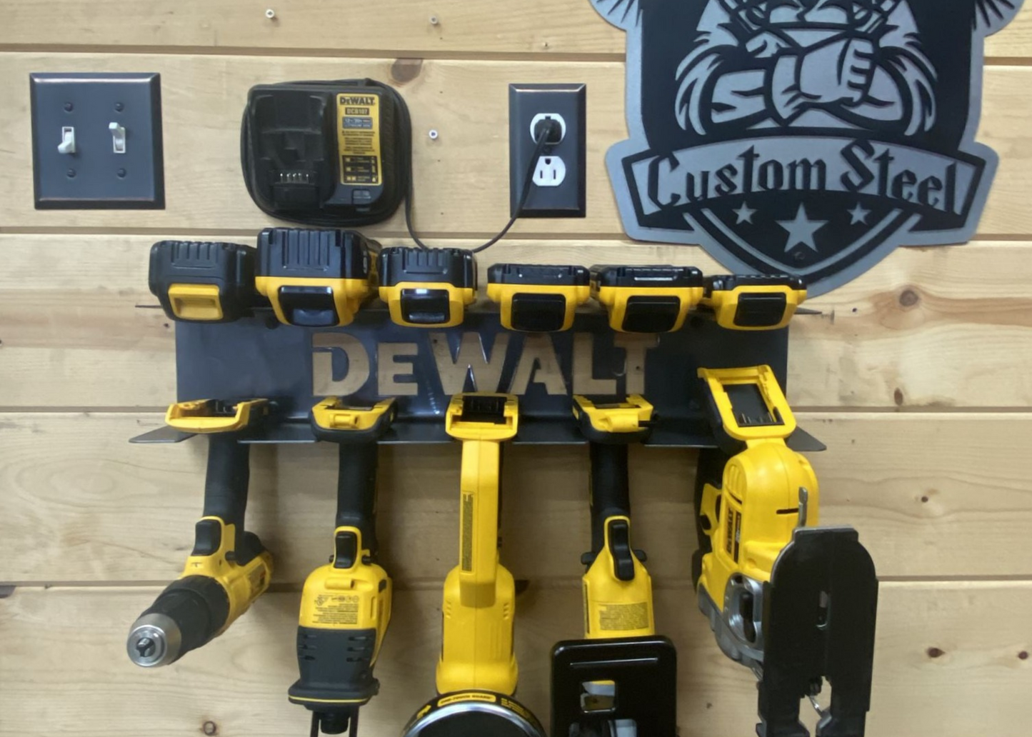 Dewalt 20v - Power Tool  Battery Holder JB Custom Steel