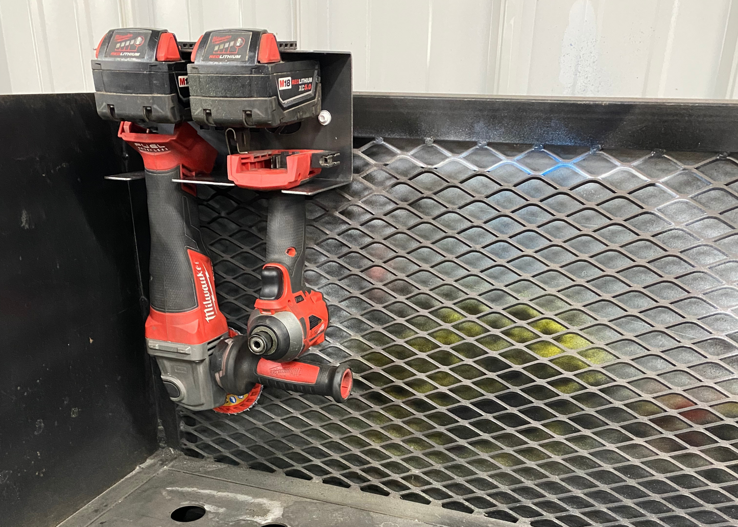 Milwaukee M18 - 2 Tool 2 Battery Holder JB Custom Steel