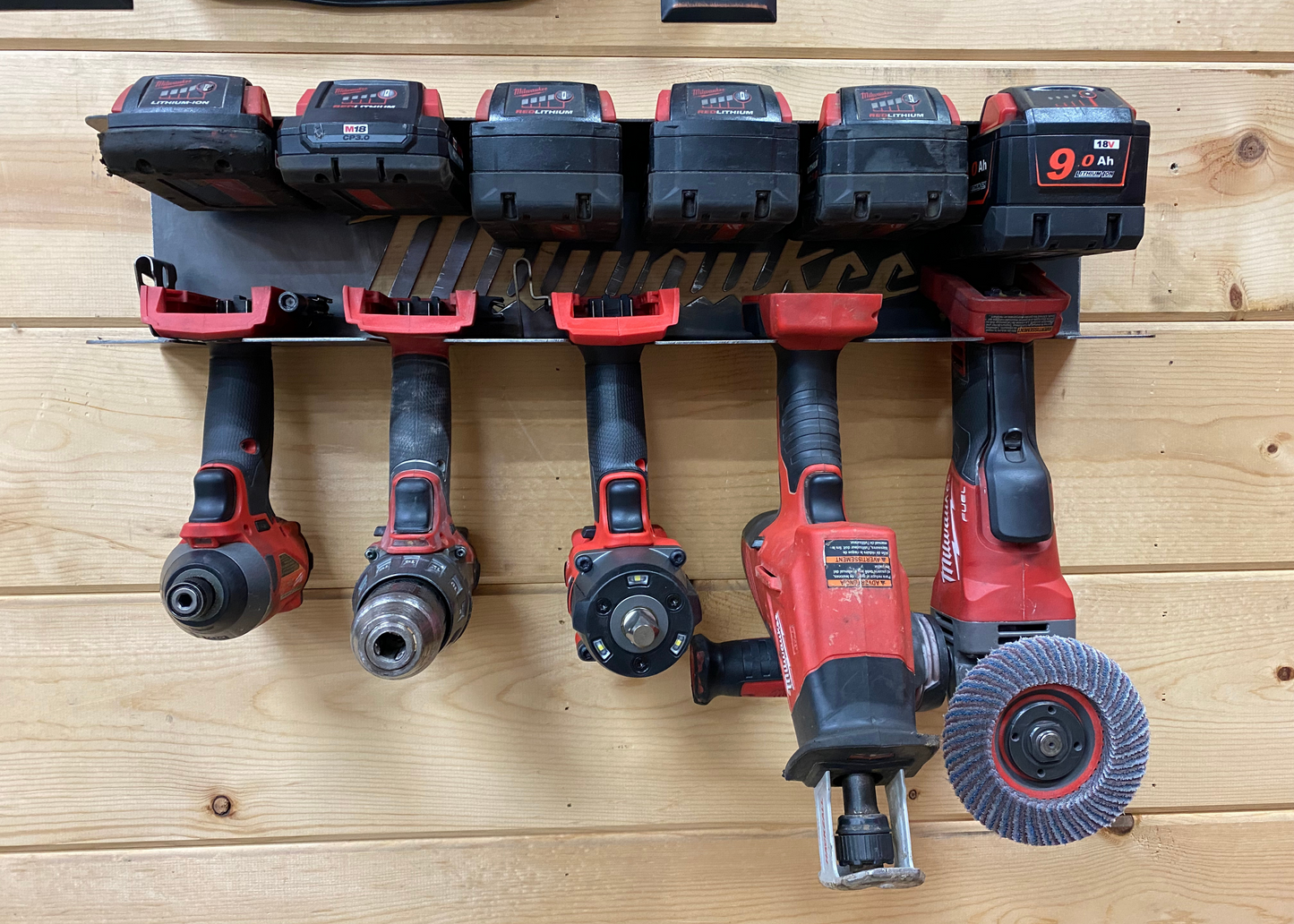 Milwaukee M18 - Tool and Battery Holder JB Custom Steel