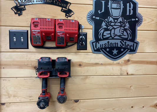 Milwaukee M18 - 2 Tool 2 Battery Holder JB Custom Steel