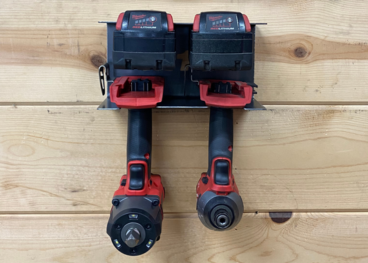 Milwaukee M18 - 2 Tool 2 Battery Holder JB Custom Steel